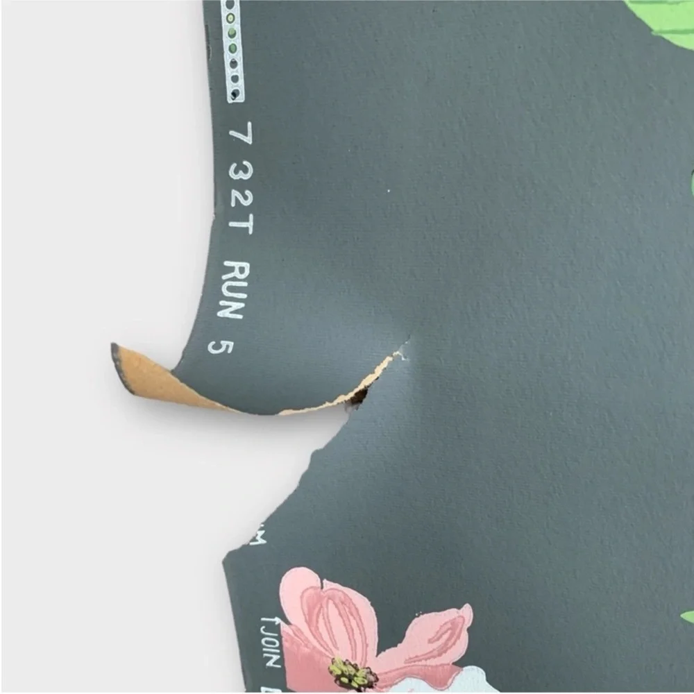 Vintage Botanical Floral Dogwood and Butterfly Birge Wallpaper from the 30s-40s